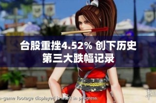 台股重挫4.52% 创下历史第三大跌幅记录