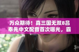 万众期待！真三国无双8吕奉先中文配音首次曝光，霸气声线引热议