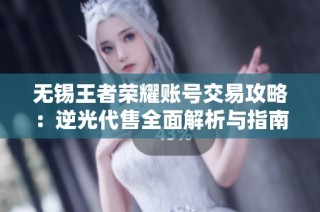 无锡王者荣耀账号交易攻略：逆光代售全面解析与指南