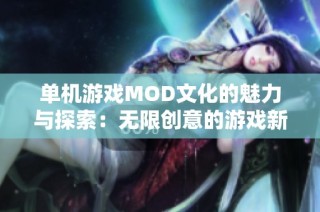 单机游戏MOD文化的魅力与探索：无限创意的游戏新天地