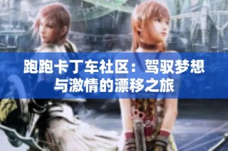跑跑卡丁车社区：驾驭梦想与激情的漂移之旅