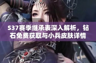 S37赛季继承表深入解析，钻石免费获取与小兵皮肤详情揭晓