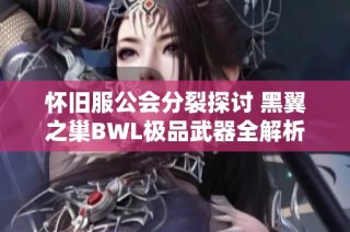 怀旧服公会分裂探讨 黑翼之巢BWL极品武器全解析
