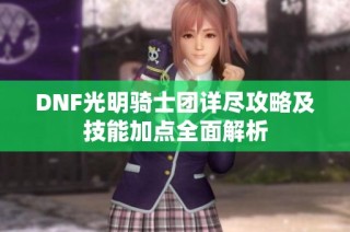 DNF光明骑士团详尽攻略及技能加点全面解析