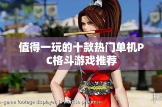 值得一玩的十款热门单机PC格斗游戏推荐