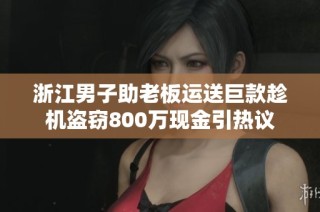 浙江男子助老板运送巨款趁机盗窃800万现金引热议