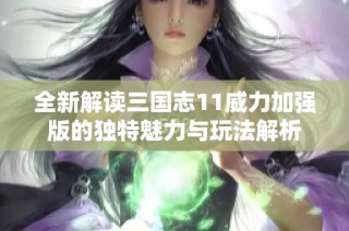 全新解读三国志11威力加强版的独特魅力与玩法解析