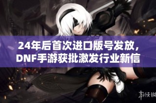 24年后首次进口版号发放，DNF手游获批激发行业新信心